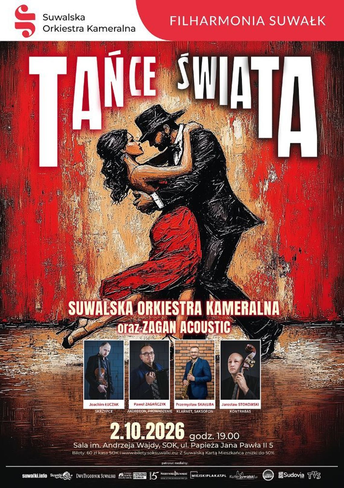 Tańce świata” w Suwałkach. Suwalska Orkiestra Kameralna zagra z Zagan Acoustic Tańce świata” w Suwałkach. Suwalska Orkiestra Kameralna zagra z Zagan Acoustic