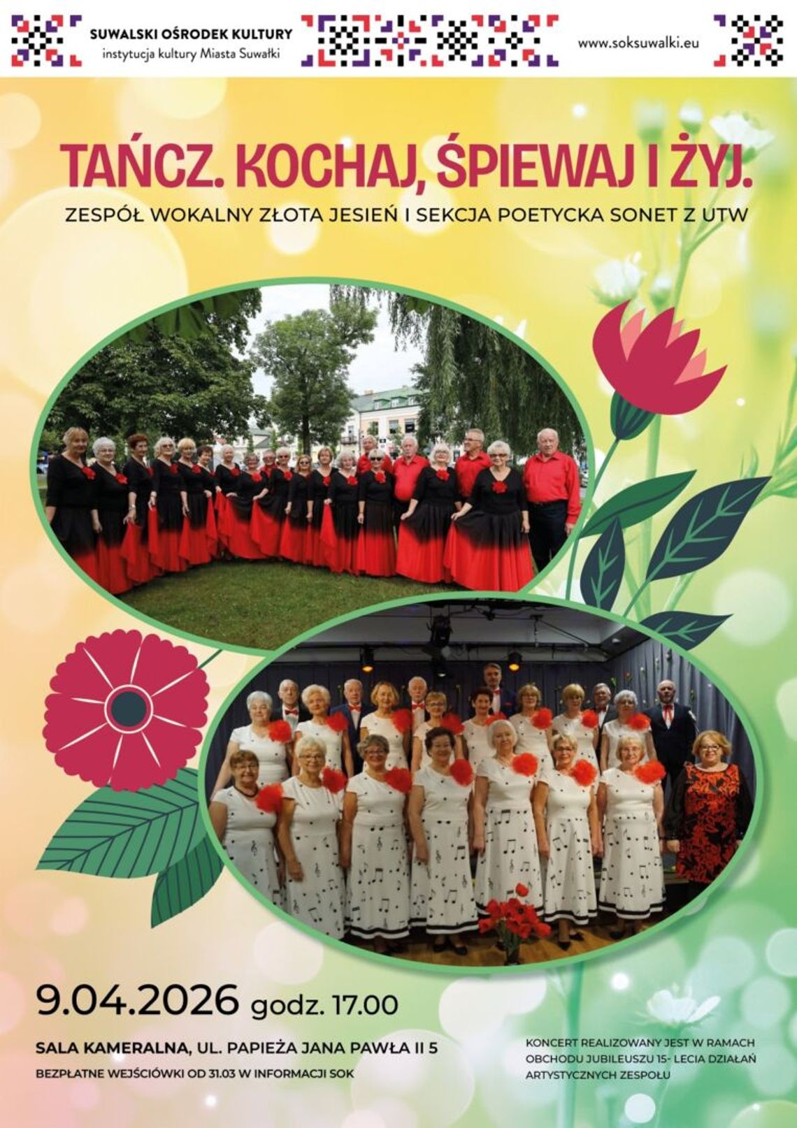 „Tańcz. Kochaj, śpiewaj i żyj” – jubileuszowy koncert zespołu Złota Jesień