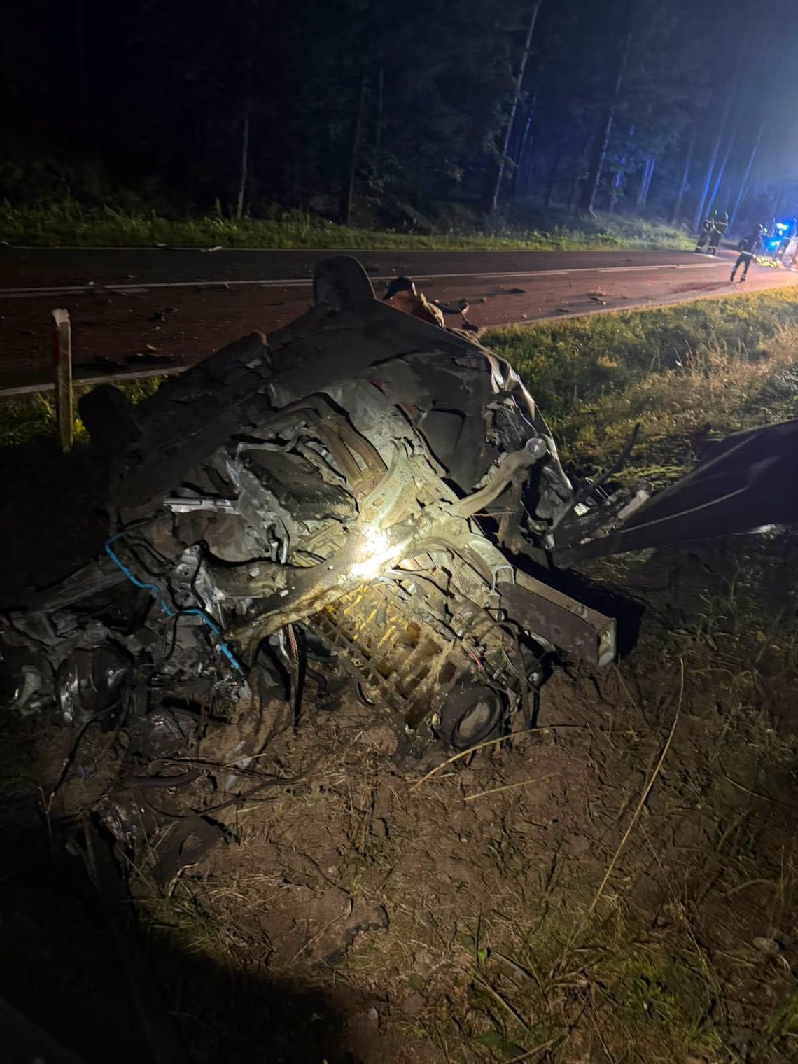 Tragiczny wypadek na trasie Augustów–Sejny. Zginął kierowca osobówki Tragiczny wypadek na trasie Augustów–Sejny. Zginął kierowca osobówki