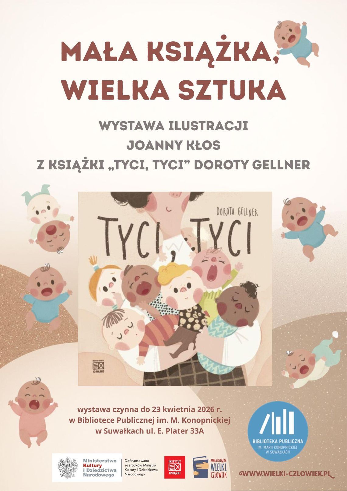 „Tyci, tyci” – wyjątkowa wystawa ilustracji w suwalskiej bibliotece „Tyci, tyci” – wyjątkowa wystawa ilustracji w suwalskiej bibliotece