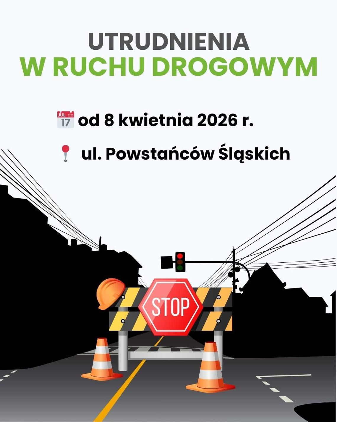 🚧 Utrudnienia na ul. Powstańców Śląskich. Rozpoczęła się budowa drogi