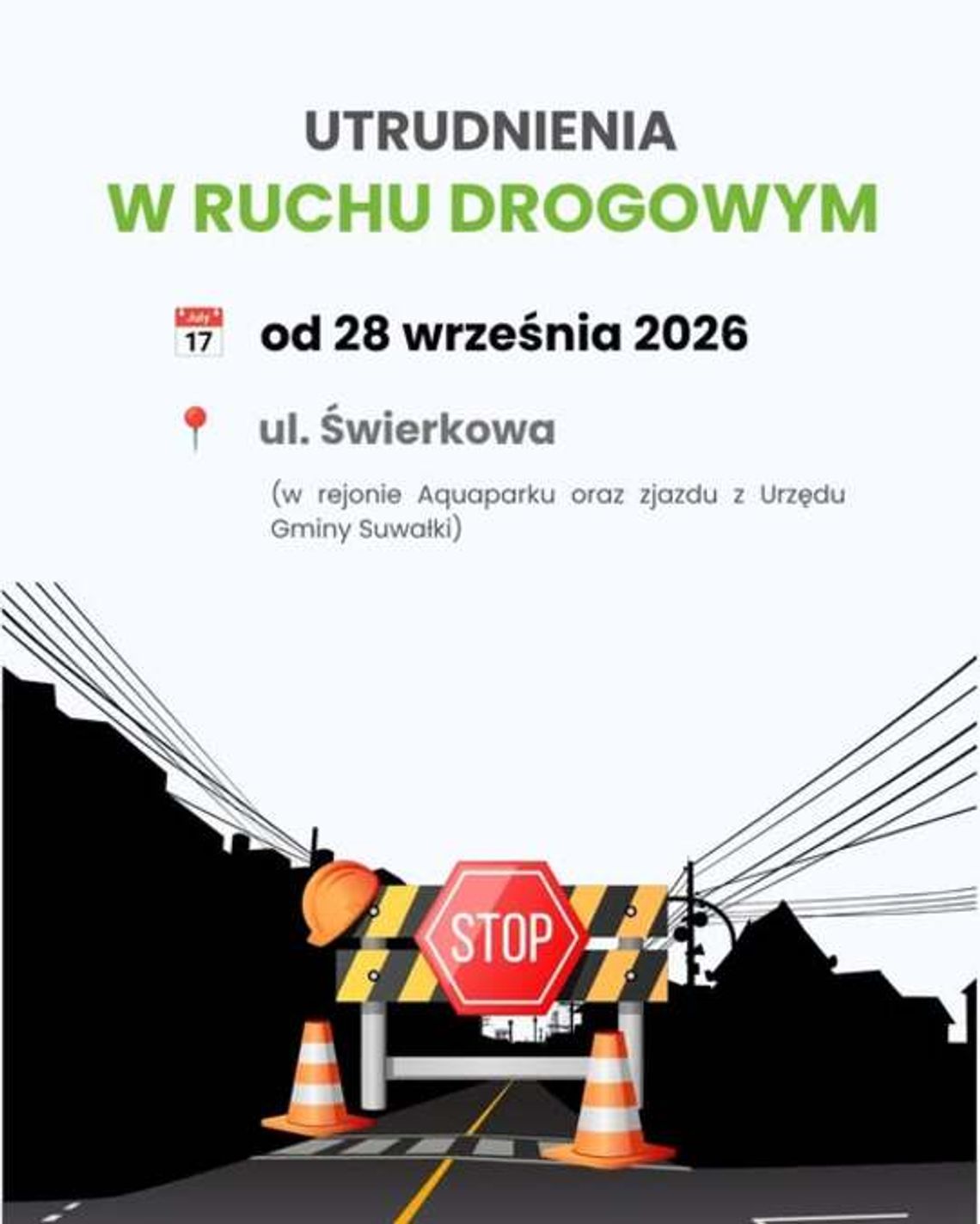 Utrudnienia przy Aquaparku w Suwałkach. Zmiany od 28 września