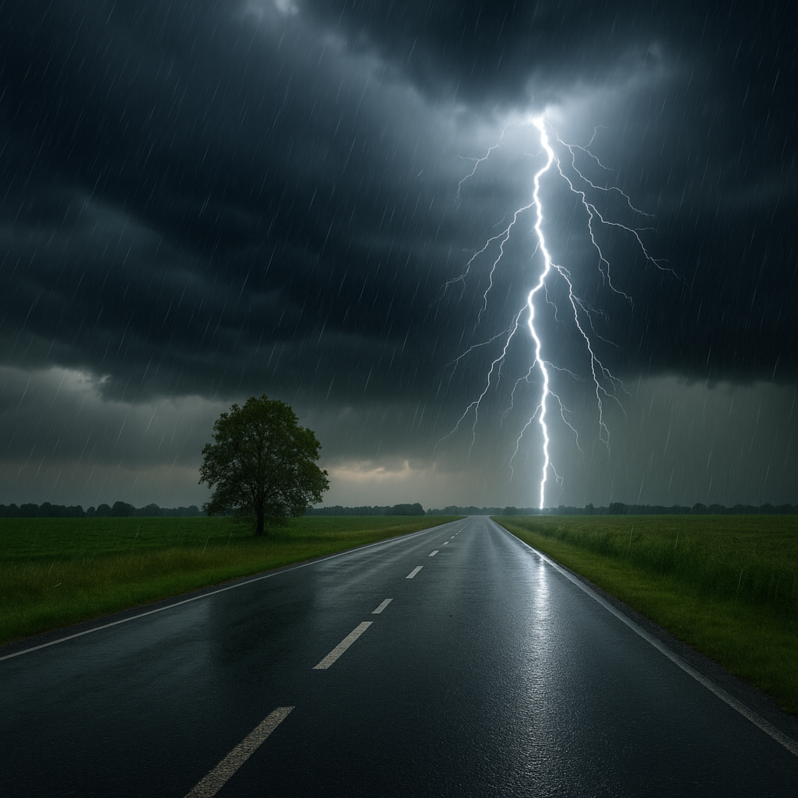 🌩️ Uwaga, burze nad powiatem suwalskim! Możliwe gradobicie i silny wiatr