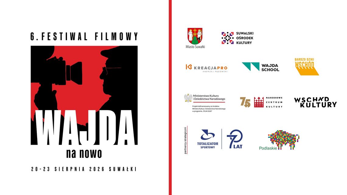🎬 VI Festiwal Filmowy „Wajda na Nowo” wraca do Suwałk. Znamy pierwsze szczegóły wydarzenia 🎬 VI Festiwal Filmowy „Wajda na Nowo” wraca do Suwałk. Znamy pierwsze szczegóły wydarzenia