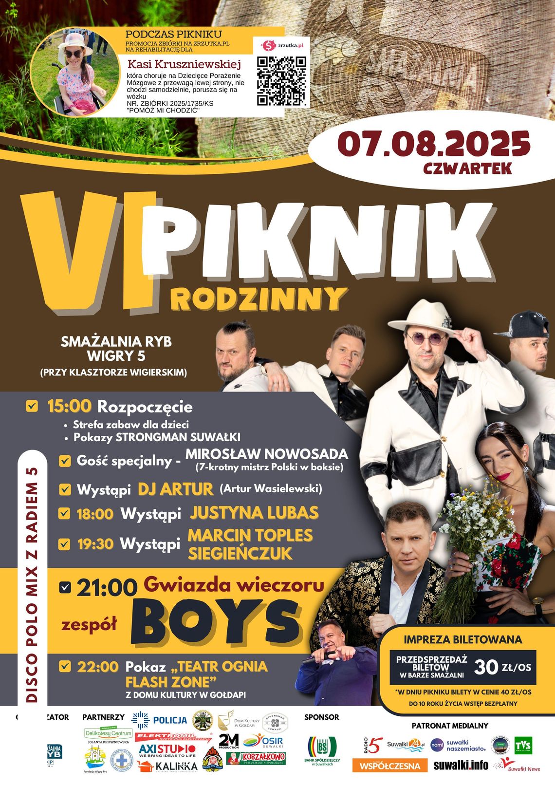 🎉 VI Piknik Rodzinny w Wigrach – muzyka, emocje i pomoc w jednym!