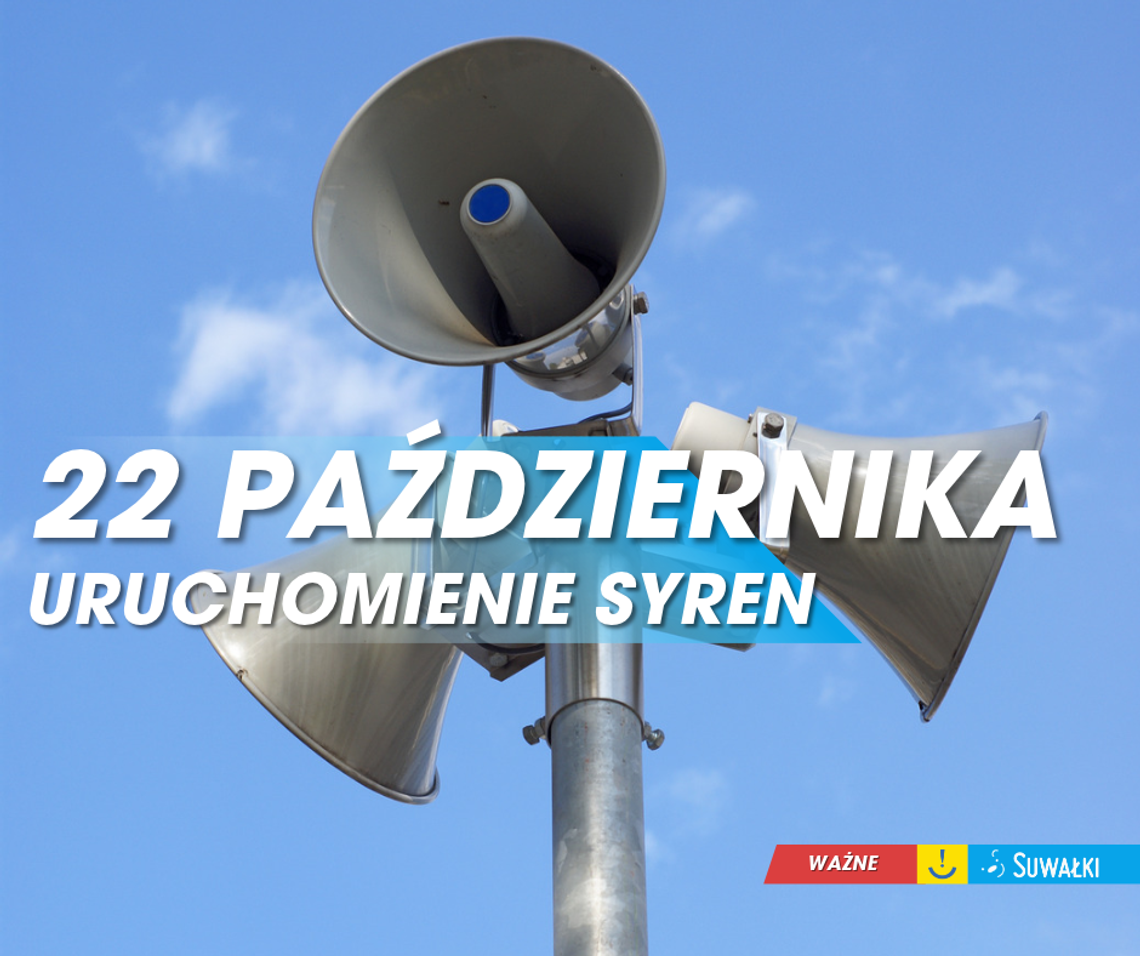 W Suwałkach zawyją syreny alarmowe. To będą ćwiczenia, nie powód do niepokoju W Suwałkach zawyją syreny alarmowe. To będą ćwiczenia, nie powód do niepokoju