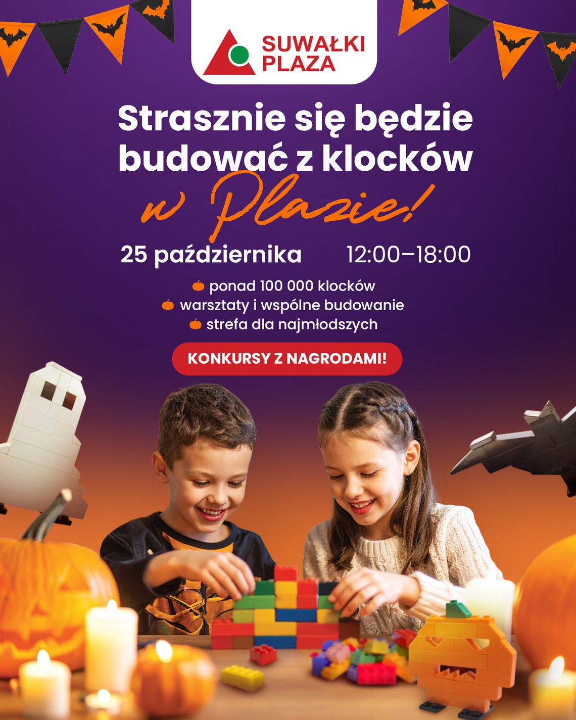 🎃 W Suwałki Plaza będzie strasznie… kreatywnie! 👻🧱 🎃 W Suwałki Plaza będzie strasznie… kreatywnie! 👻🧱