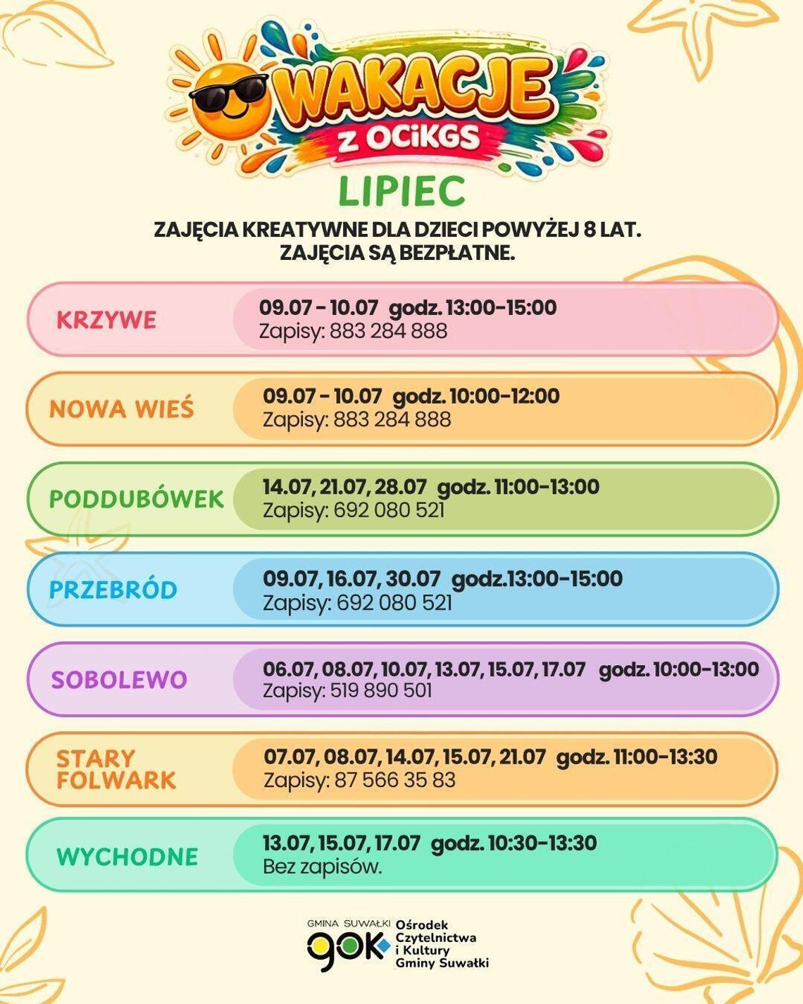🎨 Wakacje w OCiKGS! Kreatywne zajęcia dla dzieci