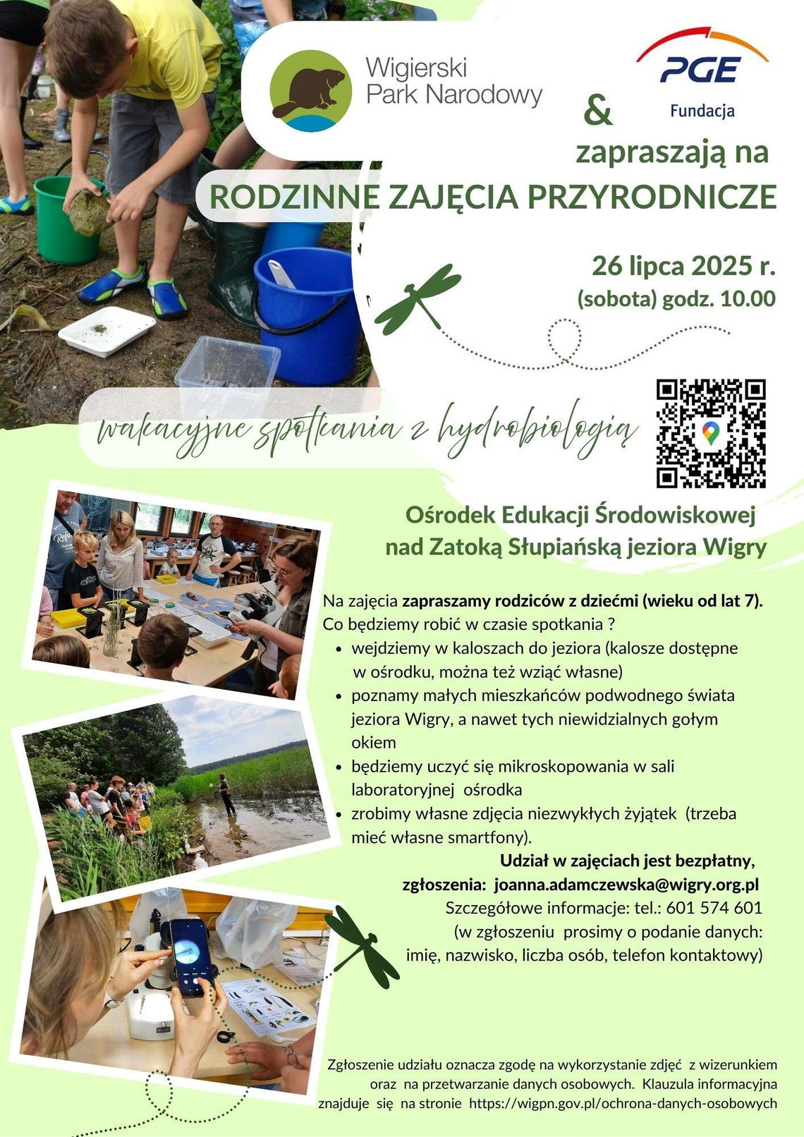 🌿 Wakacyjne spotkania z hydrobiologią nad Wigrami! 🧪🦠