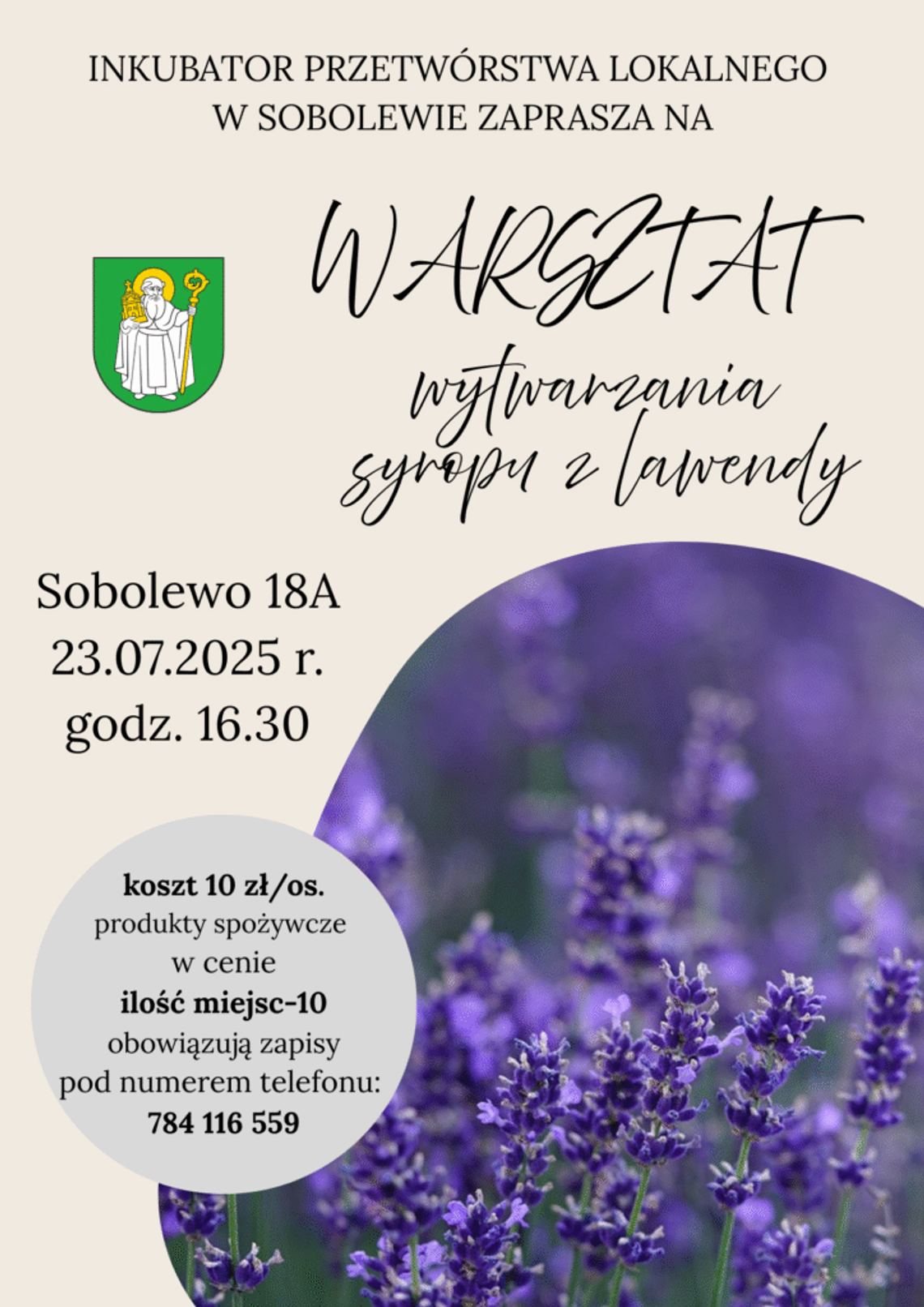 💜 Warsztat wytwarzania syropu z lawendy w Sobolewie