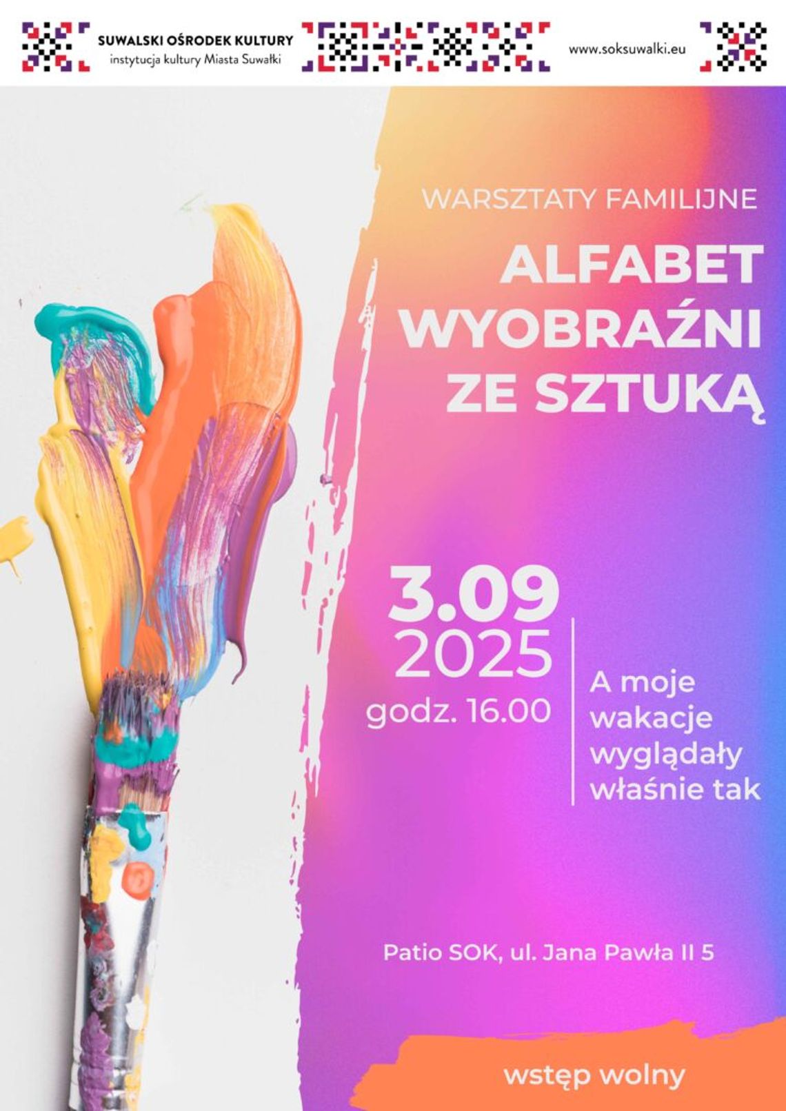 🎨 Warsztaty Familijne z Alfabetem Wyobraźni już jutro w SOK!