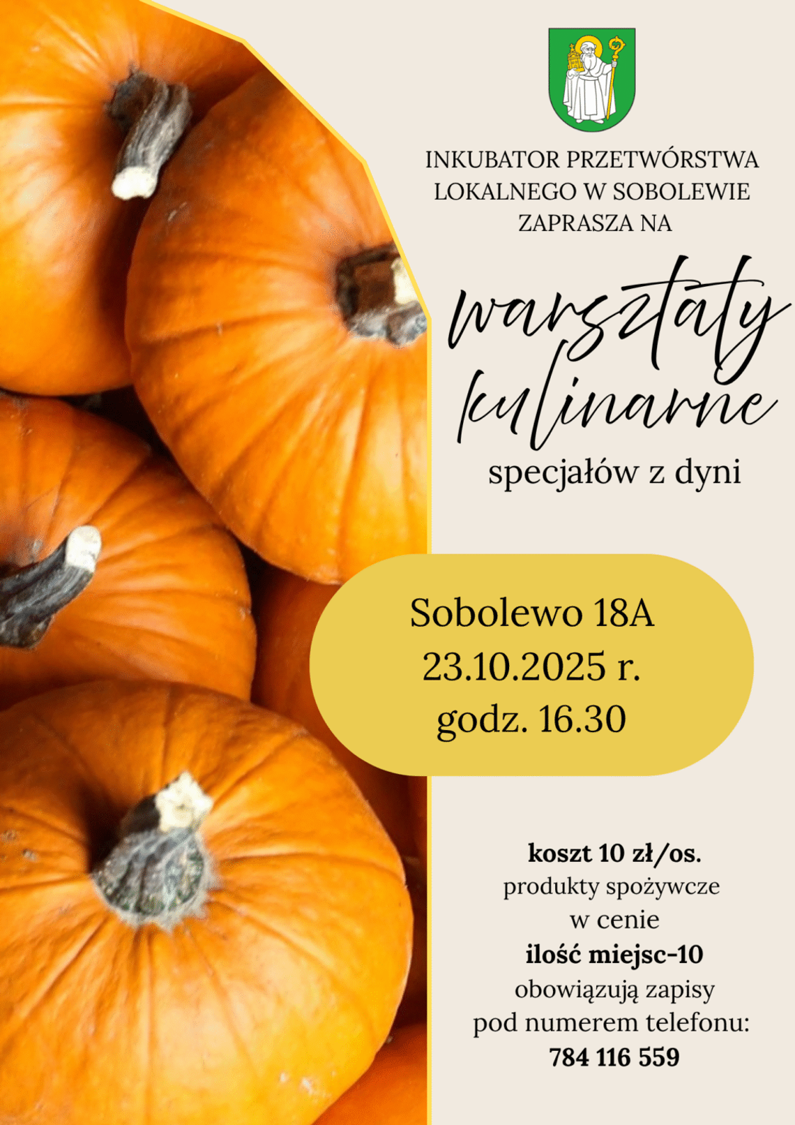 🎃 Warsztaty kulinarne w Sobolewie! Dynia w roli głównej 🍲