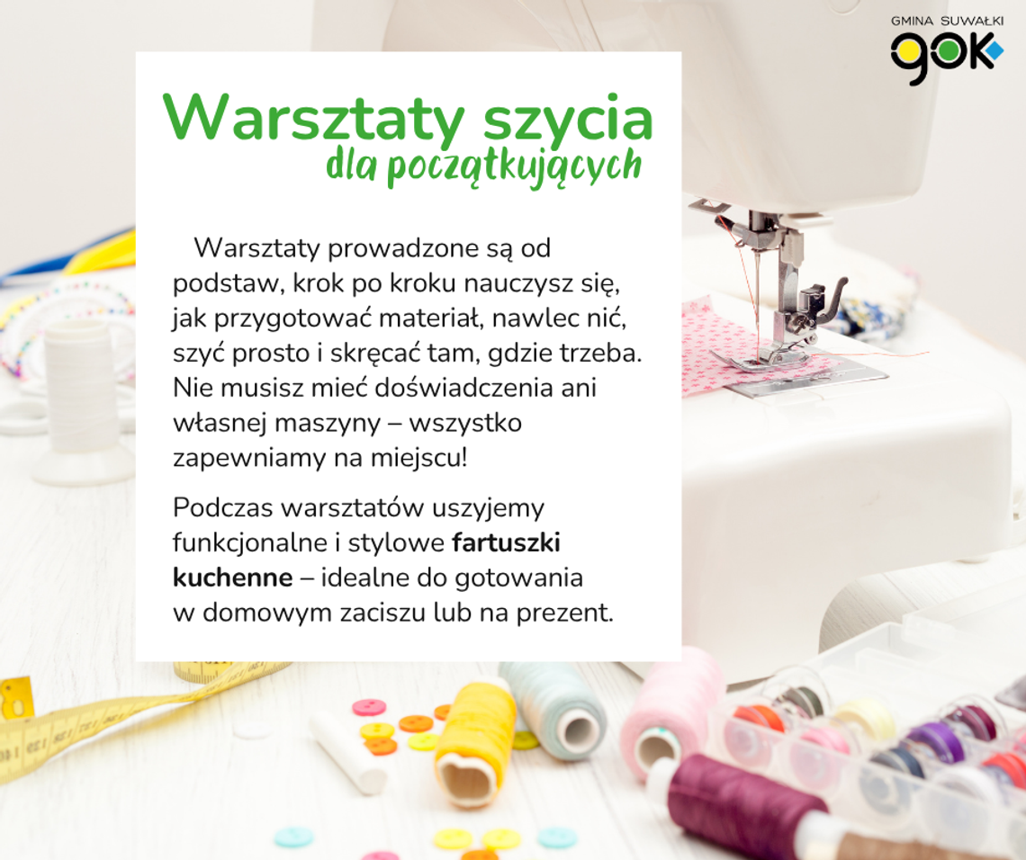 🧵 Warsztaty szycia w Krzywem – uszyj swój własny fartuszek!