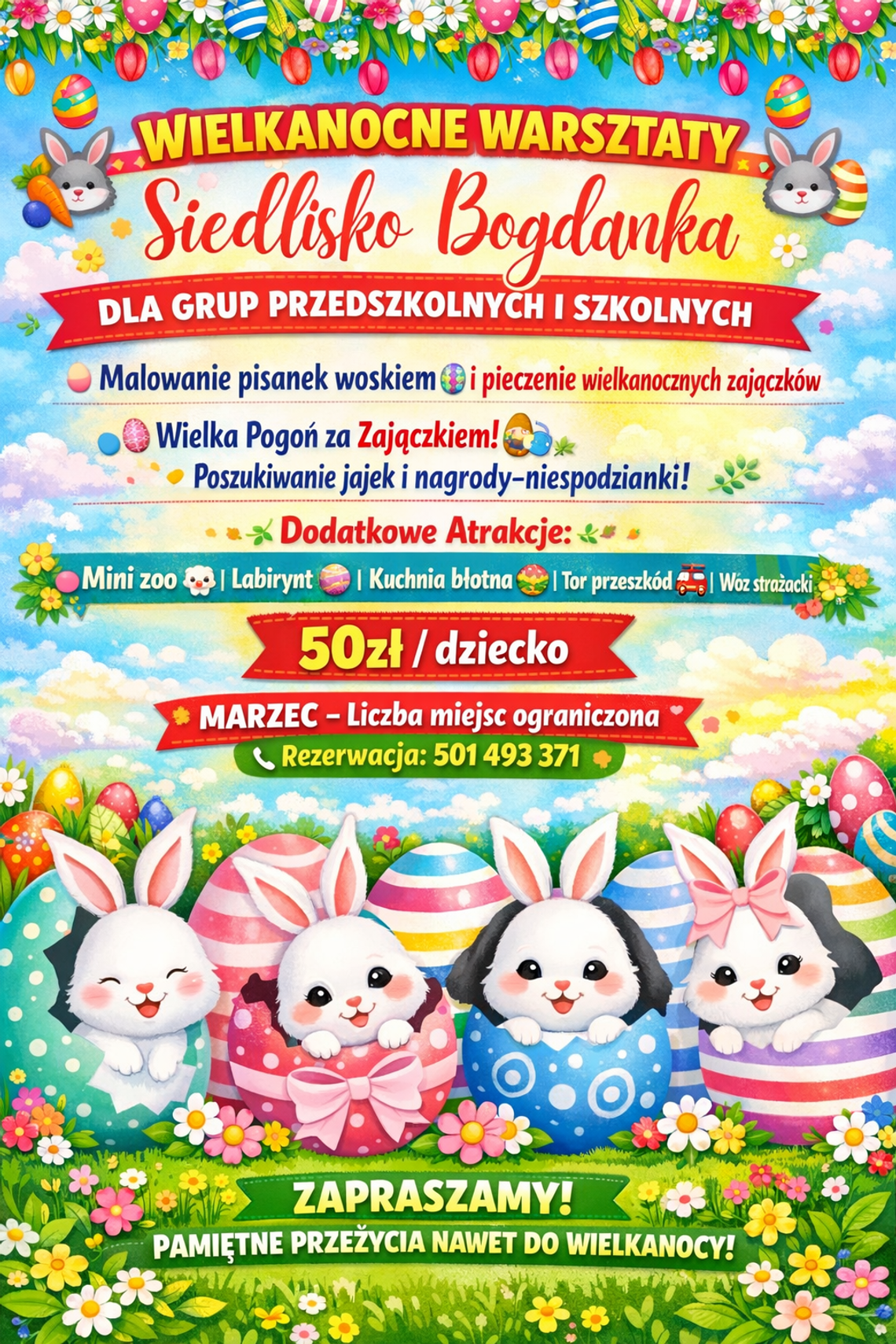 🐰🌸 Warsztaty Wielkanocne – zapisy otwarte! 🌸🐣 🐰🌸 Warsztaty Wielkanocne – zapisy otwarte! 🌸🐣
