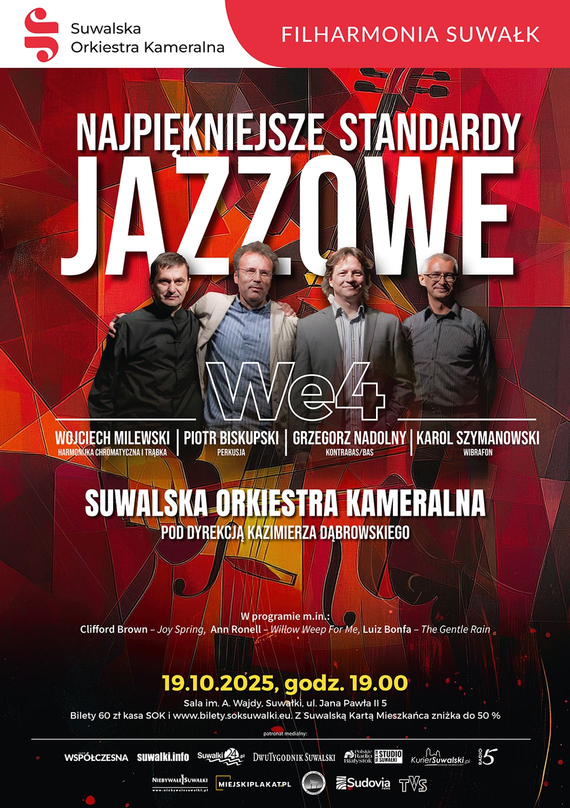 🎷 We4 & Suwalska Orkiestra Kameralna – jazz spotyka klasykę! 🎶