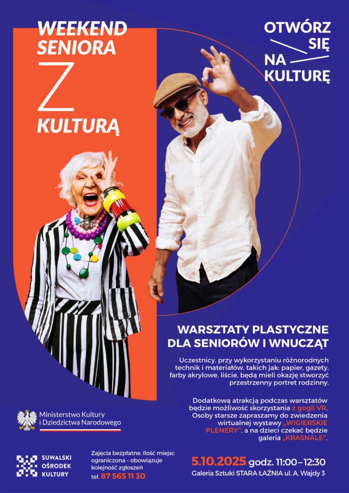 🌟 „Weekend Seniora z Kulturą” w Suwalskim Ośrodku Kultury – już w ten weekend!