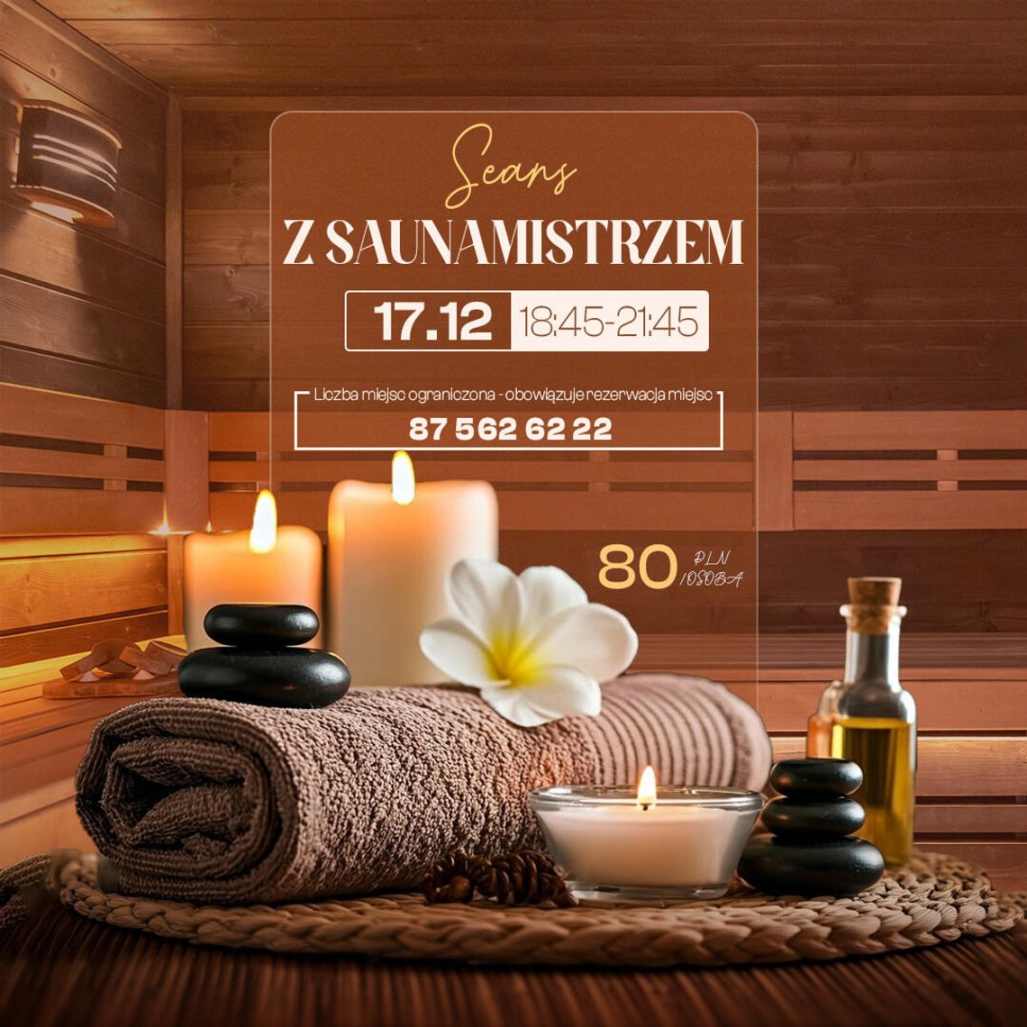 Wieczór saunowy z Saunamistrzem już 17 grudnia w Aquaparku! 🔥🌿 Wieczór saunowy z Saunamistrzem już 17 grudnia w Aquaparku! 🔥🌿