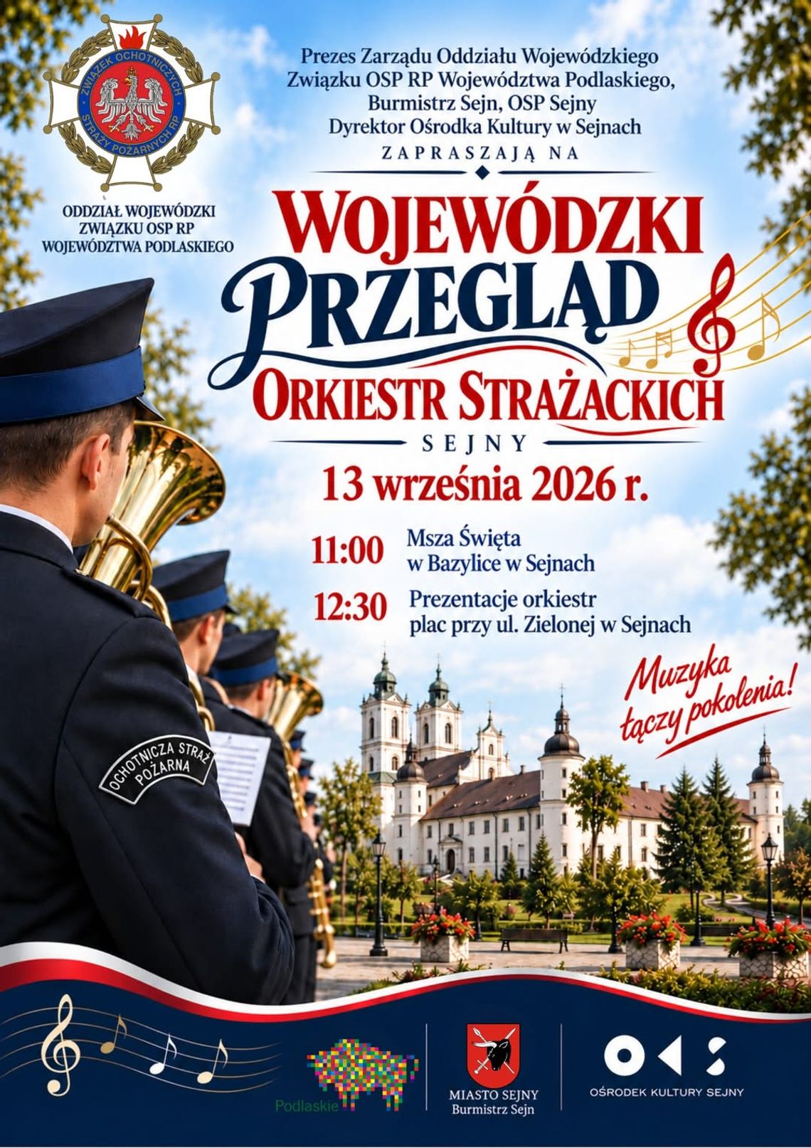 Wojewódzki Przegląd Orkiestr Strażackich już w niedzielę w Sejnach Wojewódzki Przegląd Orkiestr Strażackich już w niedzielę w Sejnach