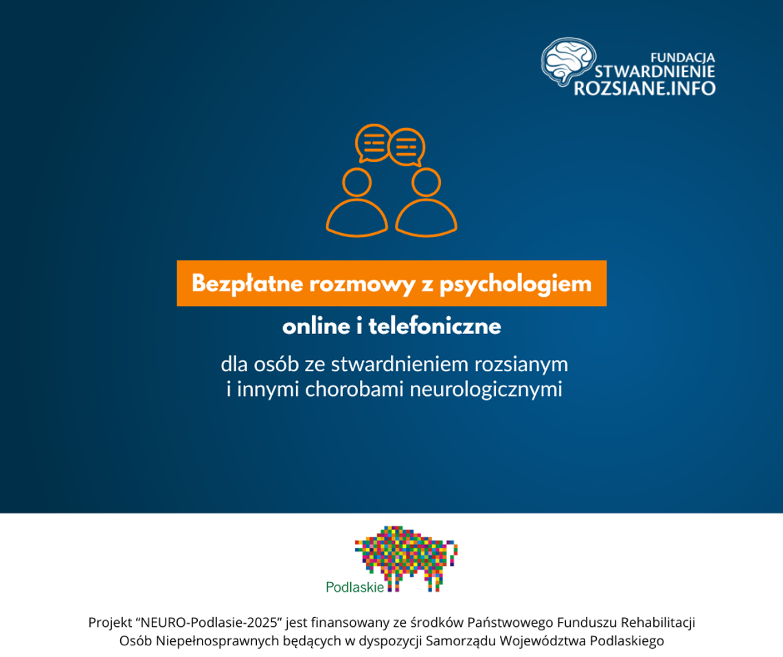🧠 Wsparcie psychologiczne dla osób z chorobami neurologicznymi z województwa podlaskiego 💬 🧠 Wsparcie psychologiczne dla osób z chorobami neurologicznymi z województwa podlaskiego 💬