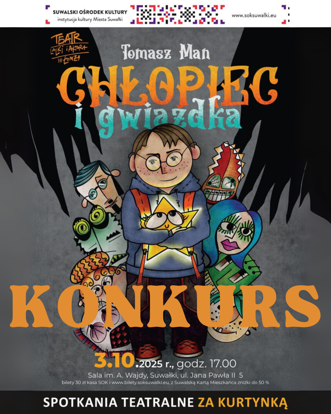 🌟 Wygraj bilety na spektakl „Chłopiec i Gwiazdka” w SOK – konkurs dla czytelników!