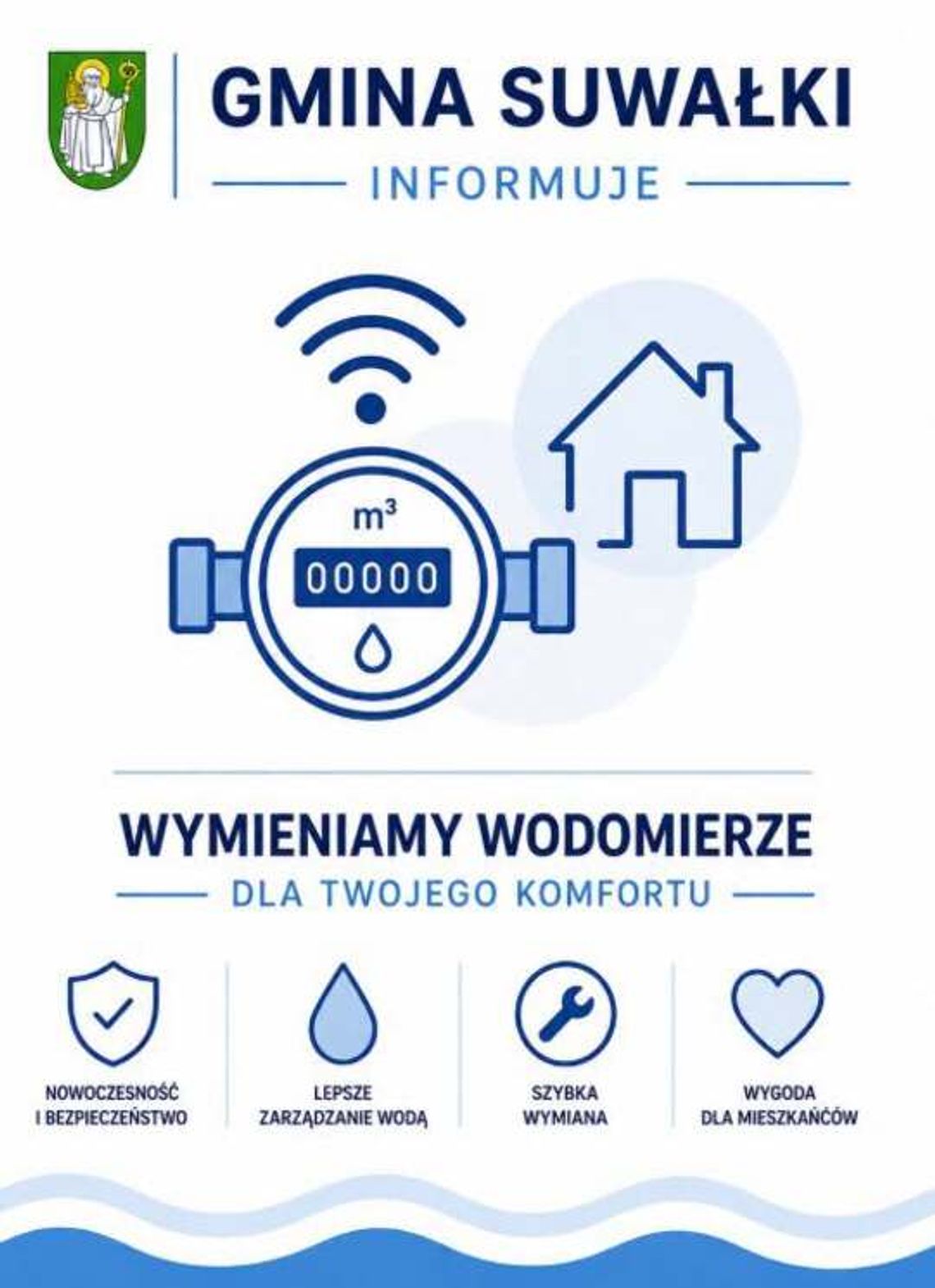Wymiana wodomierzy w Gminie Suwałki. Sprawdź, kiedy prace odbędą się w Twojej miejscowości