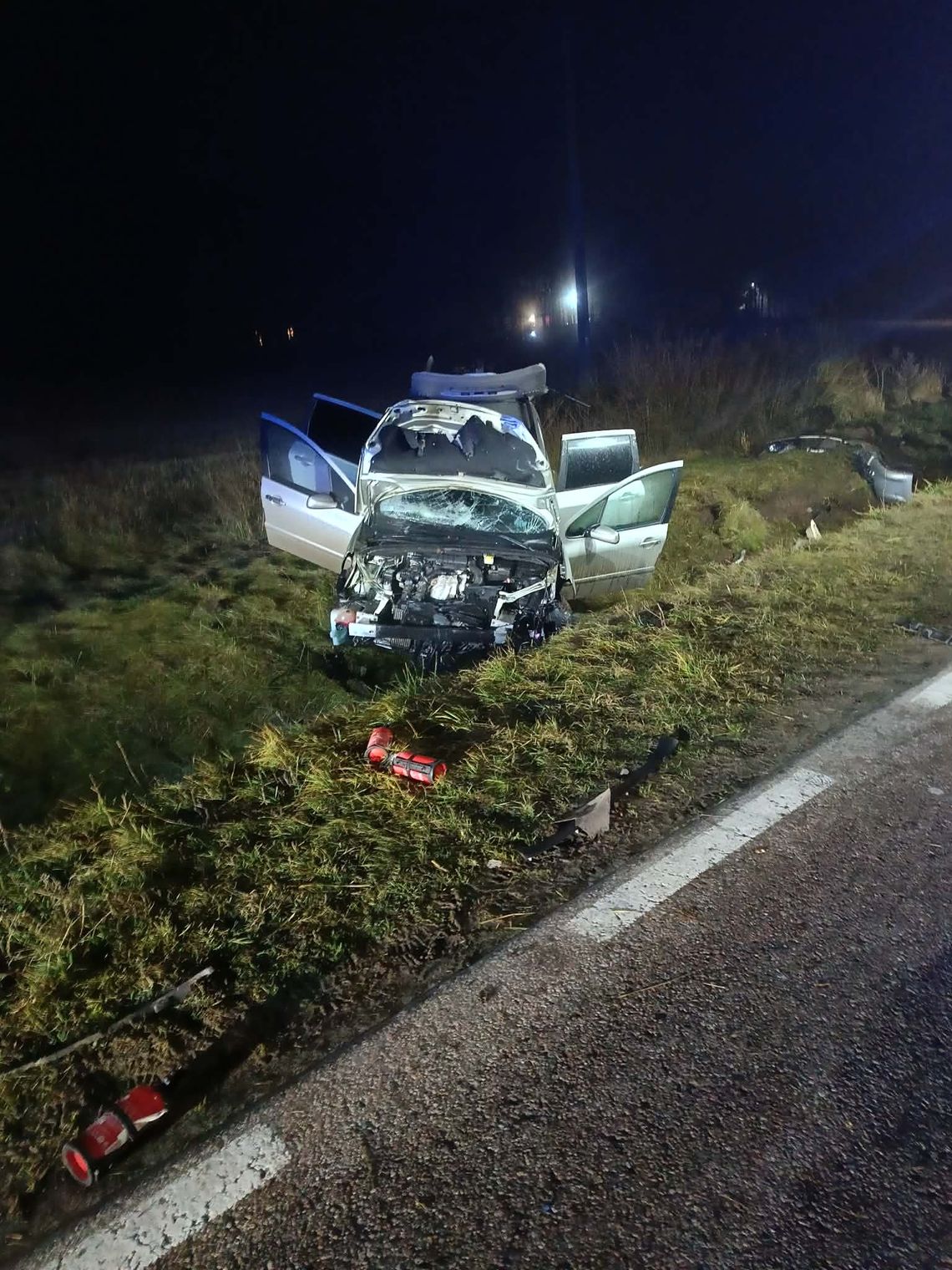 🚨 Wypadek drogowy w miejscowości Przebród 🚨 Wypadek drogowy w miejscowości Przebród