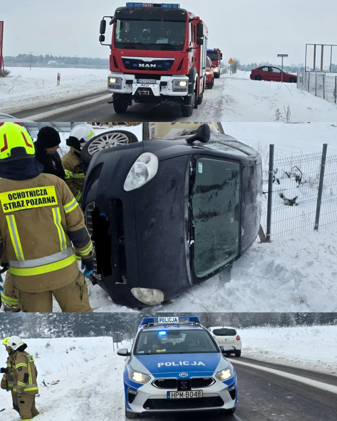 🚨 Wypadek drogowy w Turówce Starej. Interweniowały służby ratunkowe