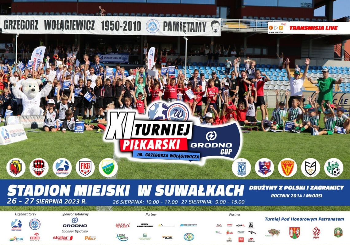 ⚽ XIII Turniej Piłkarski im. Grzegorza Wołągiewicza już 30–31 sierpnia w Suwałkach