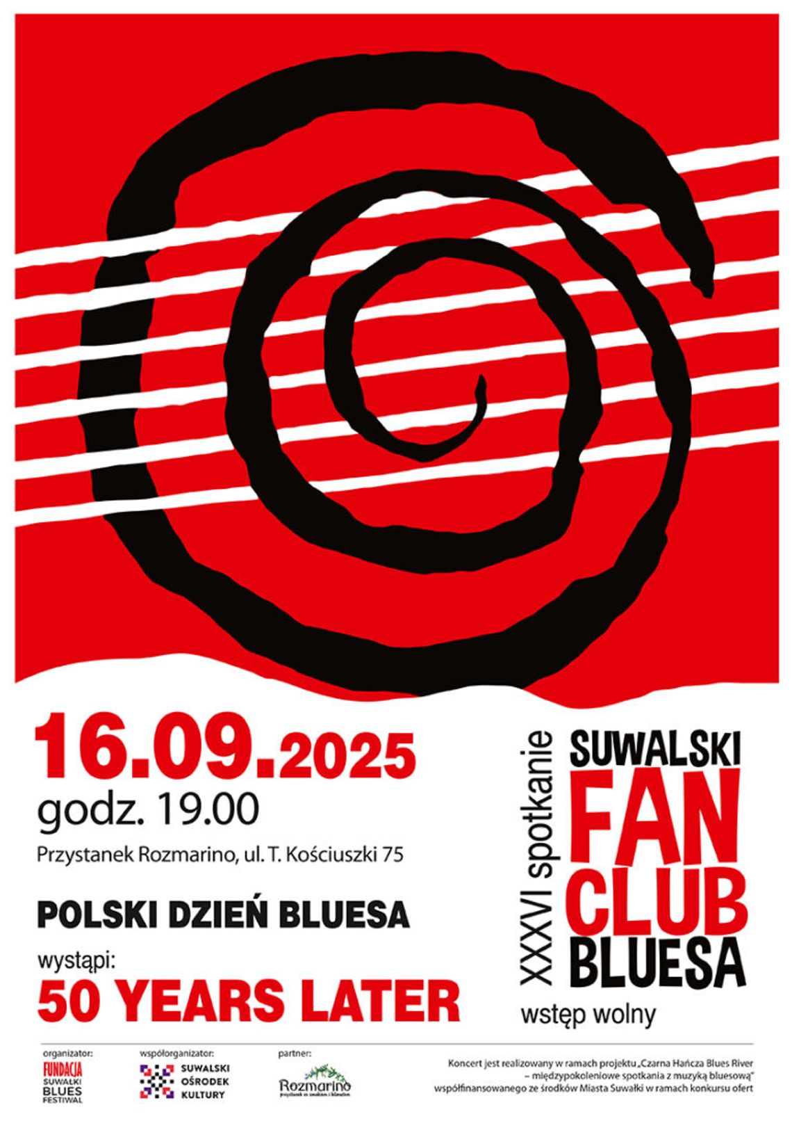 🎶 XXXVI spotkanie Suwalskiego Fan Clubu Bluesa – koncert 50 YEARS LATER