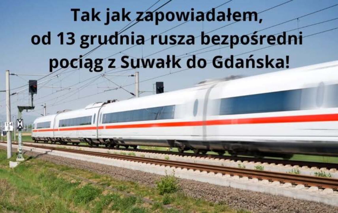 Z Suwałk bezpośrednio nad morze! IC „Gryf” ruszy już w grudniu Z Suwałk bezpośrednio nad morze! IC „Gryf” ruszy już w grudniu