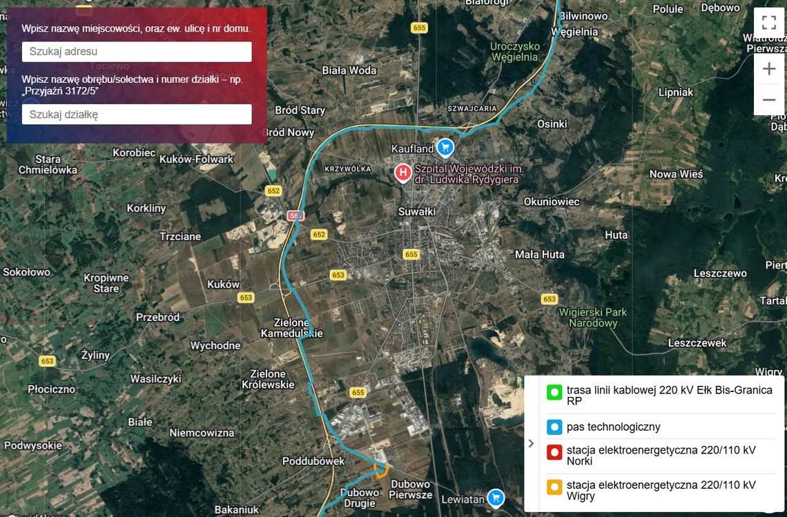 Zakończono wytyczanie trasy linii kablowej Ełk Bis – Granica RP