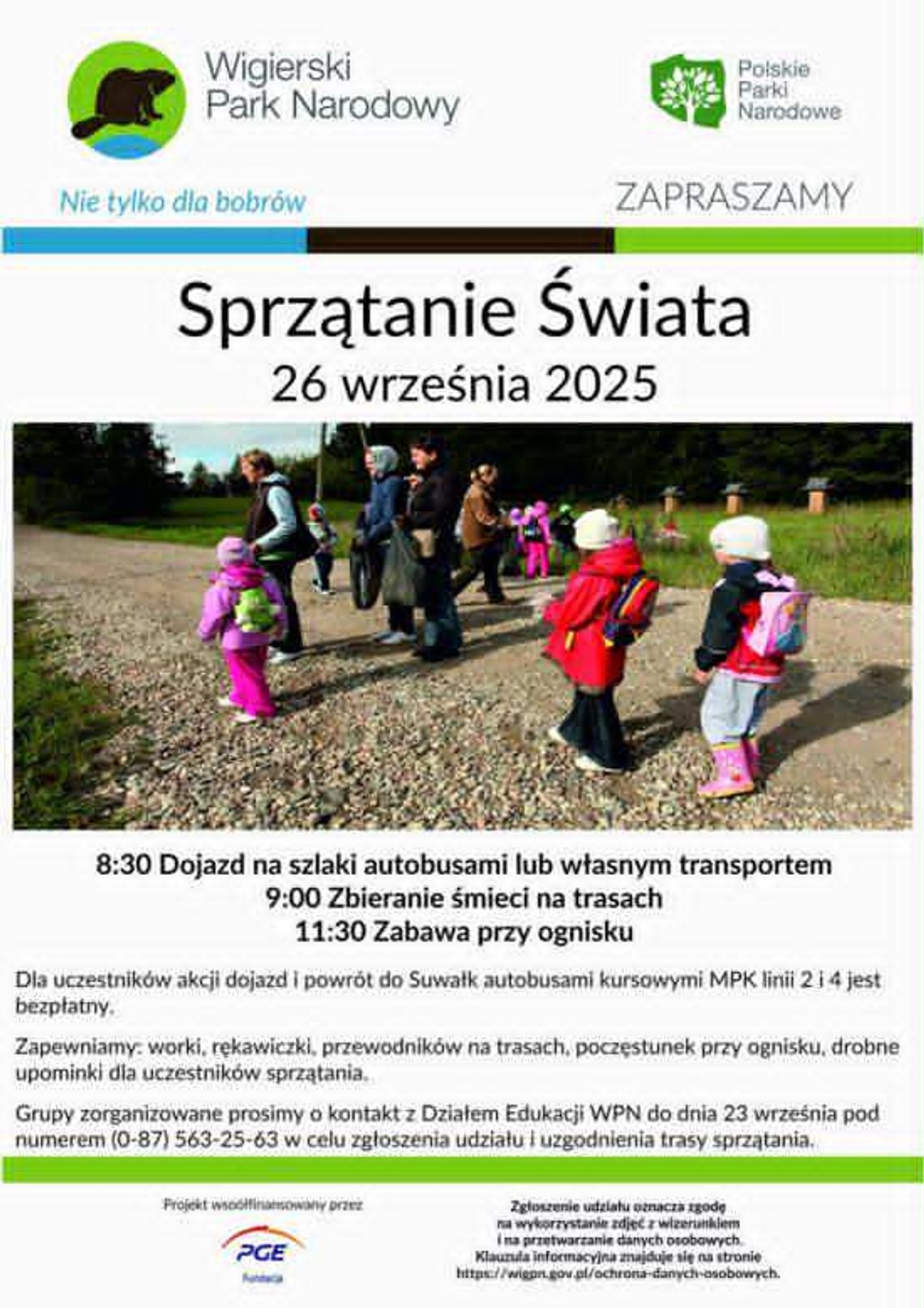 🌍 Zapraszamy na Akcję Sprzątania Świata w Wigierskim Parku Narodowym! 🧹♻️