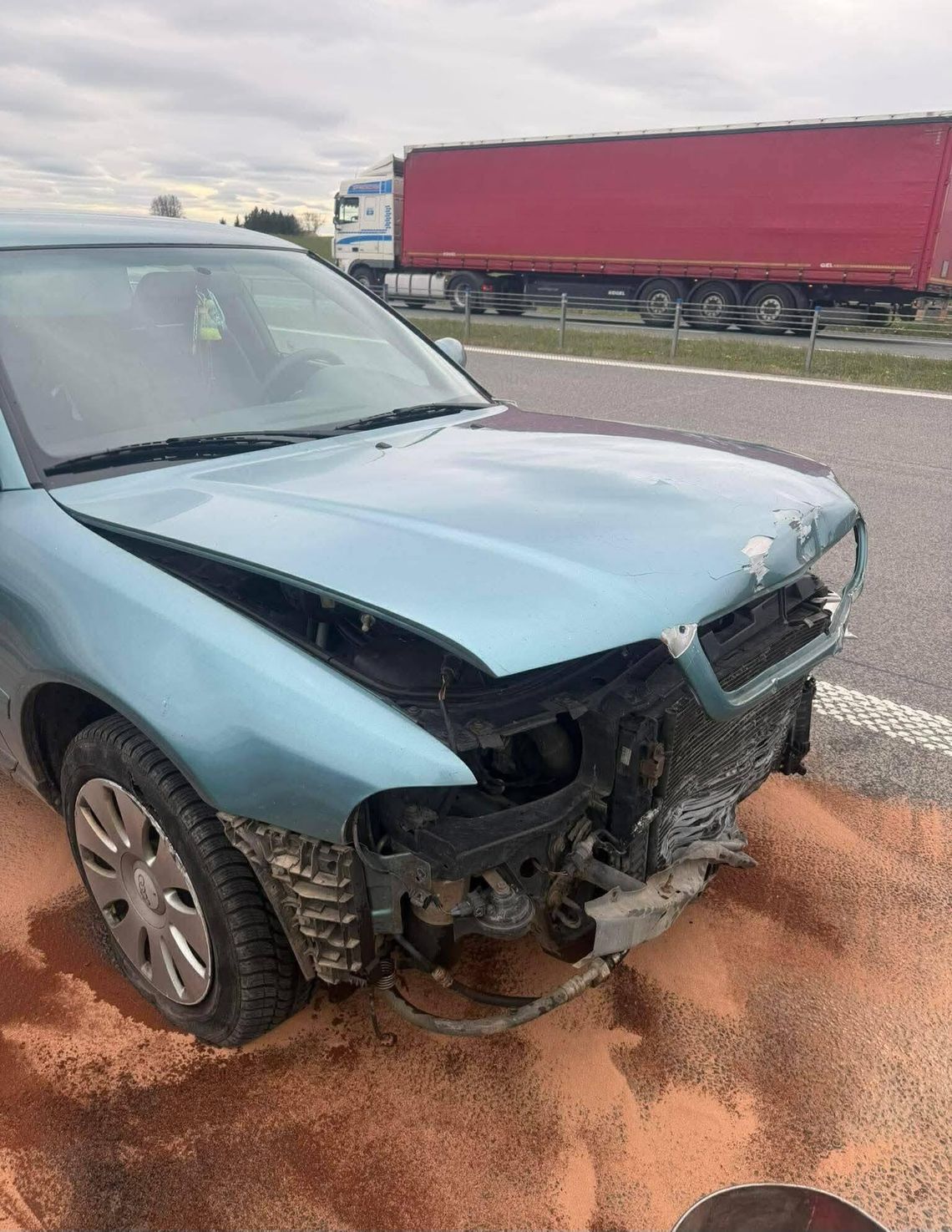 Zdarzenie drogowe na trasie S61 w rejonie Lipowa