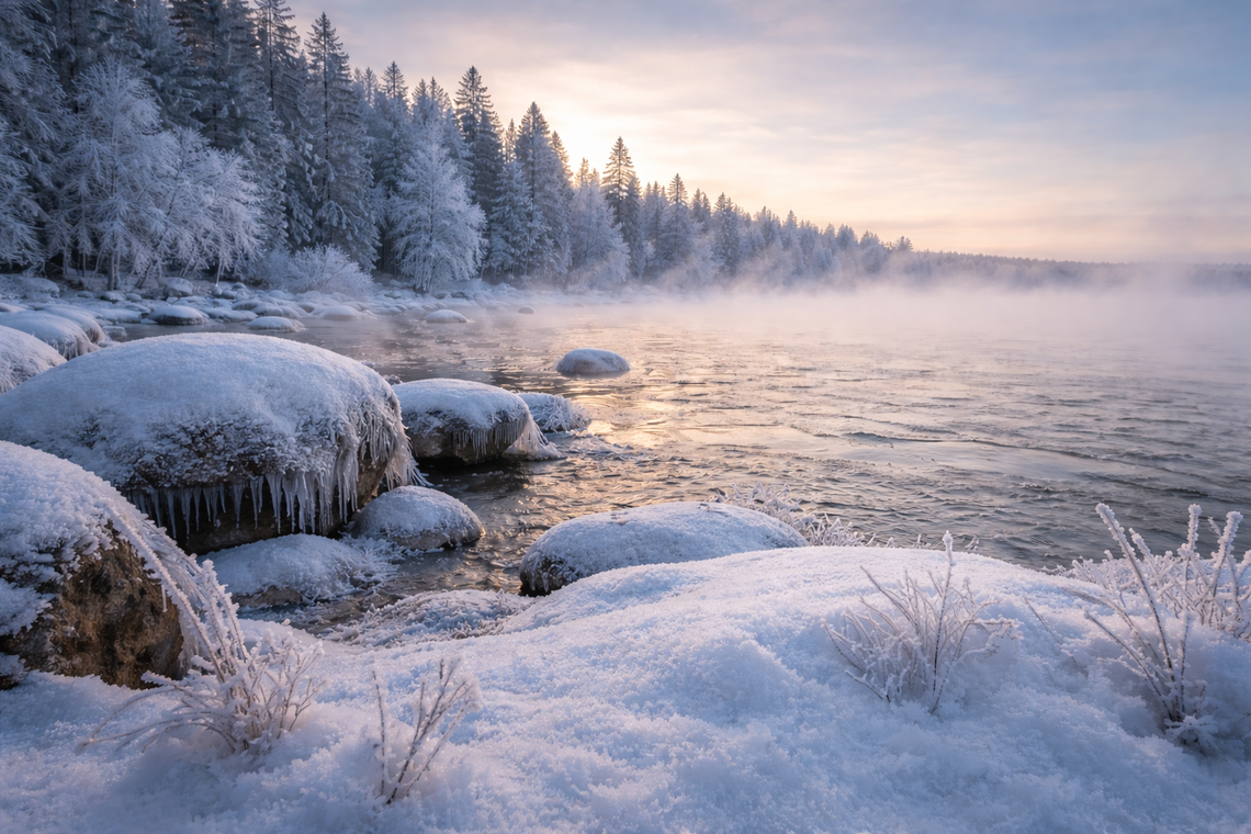 zima na suwalszczyźnie