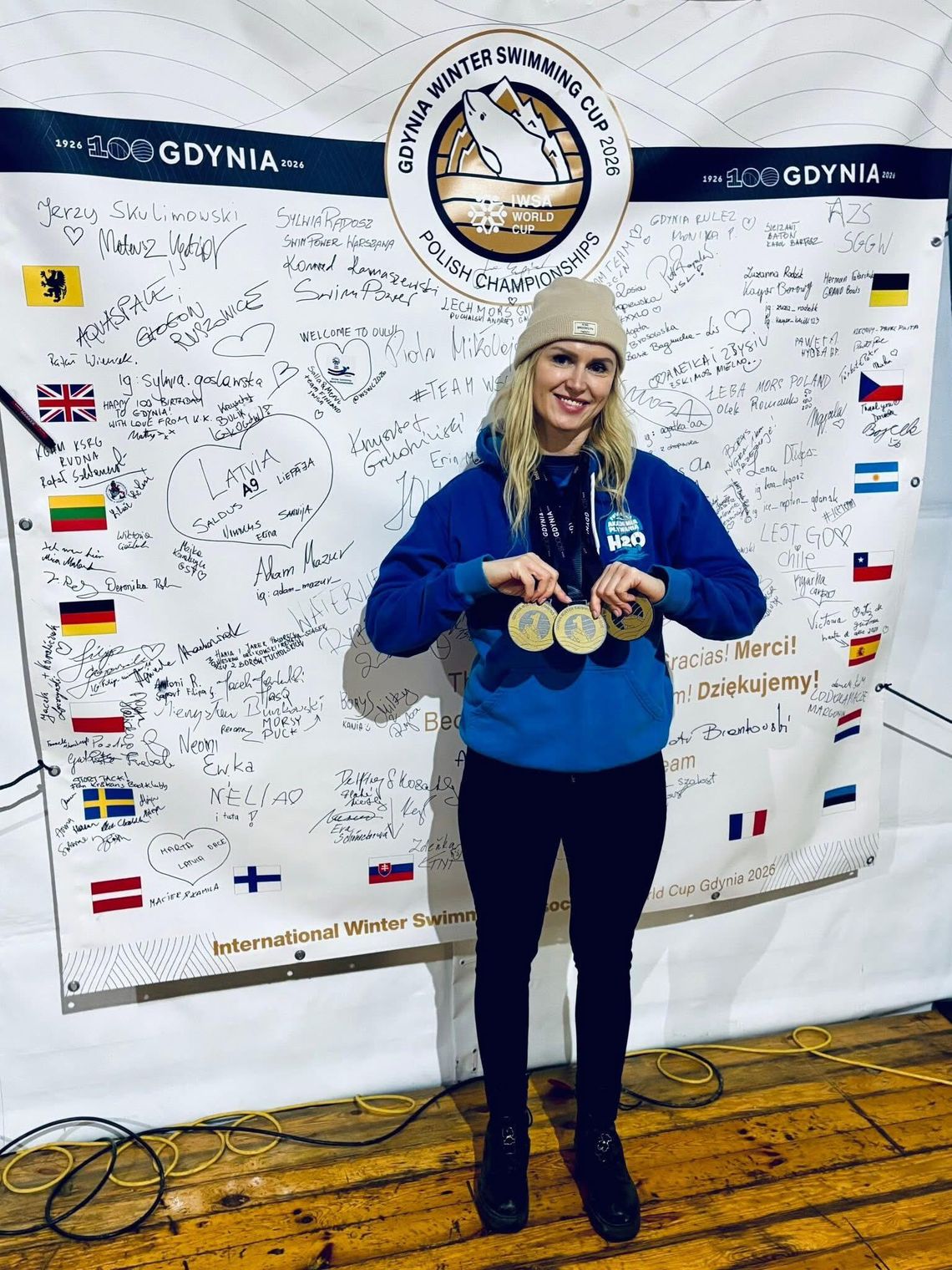 Magdalena Bielawska błyszczy na Pucharze Świata w pływaniu lodowym w Gdyni