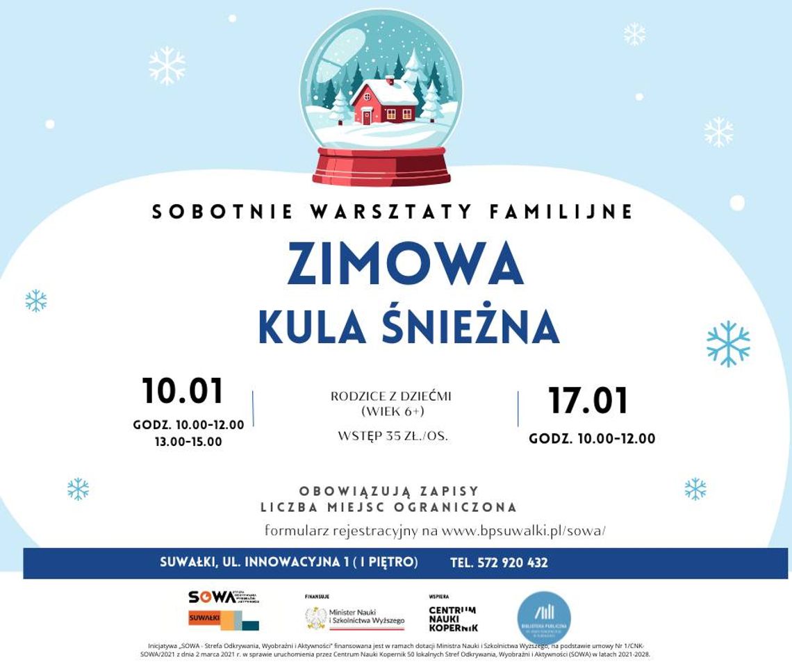 ❄️☃️ Zimowe warsztaty familijne w SOWA Suwałki. Kreatywny start 2026 roku! ✨
