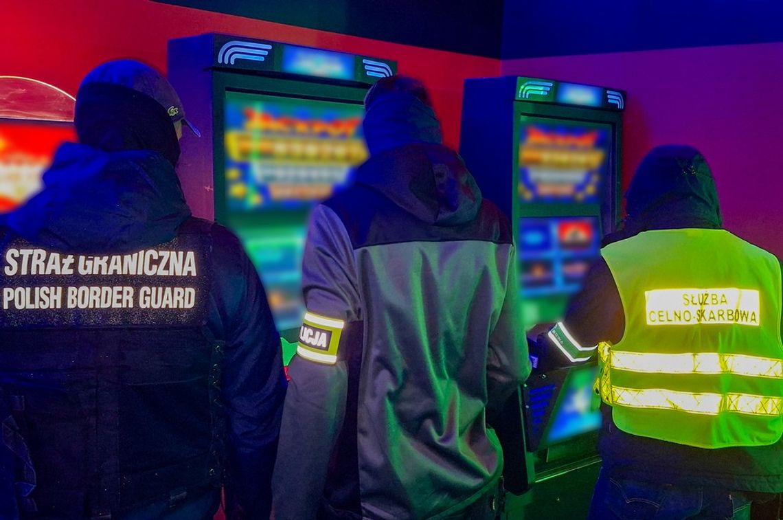 Zlikwidowany nielegalny salon gier w Augustowie. Wspólna akcja służb