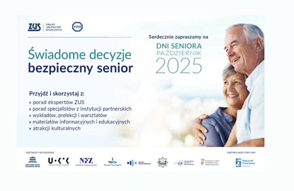 👵👴 ZUS zaprasza na Dni Seniora 2025 – wiedza, wsparcie i integracja przez cały październik! 📅