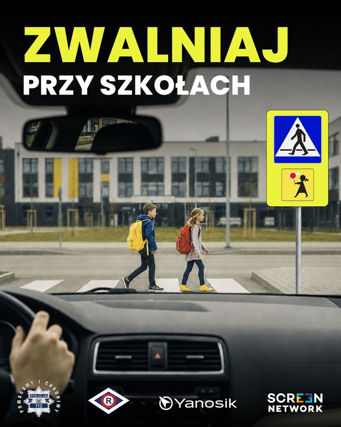 Zwalniaj przy szkołach. Policja rusza z akcją na początku roku szkolnego Zwalniaj przy szkołach. Policja rusza z akcją na początku roku szkolnego