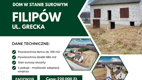 Dom w stanie surowym – ul. Grecka, m. Filipów