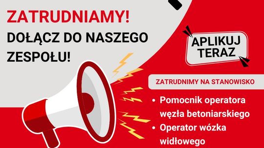 PRACA – Operator Wózka Widłowego Z.P.B. Betonex