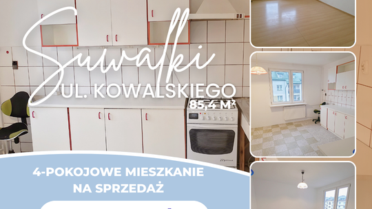Suwałki, ul. Kowalskiego - mieszkanie 4-pokojowe na sprzedaż