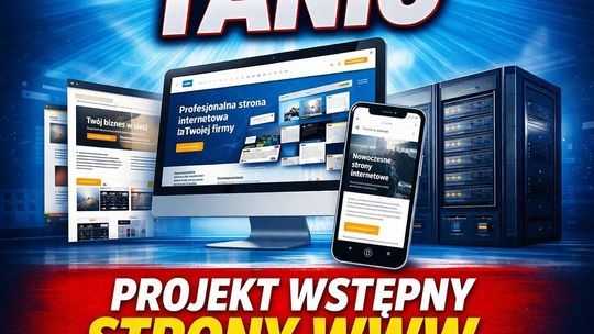 Tanie strony WWW + projekt wstępny strony internetowej za darmo
