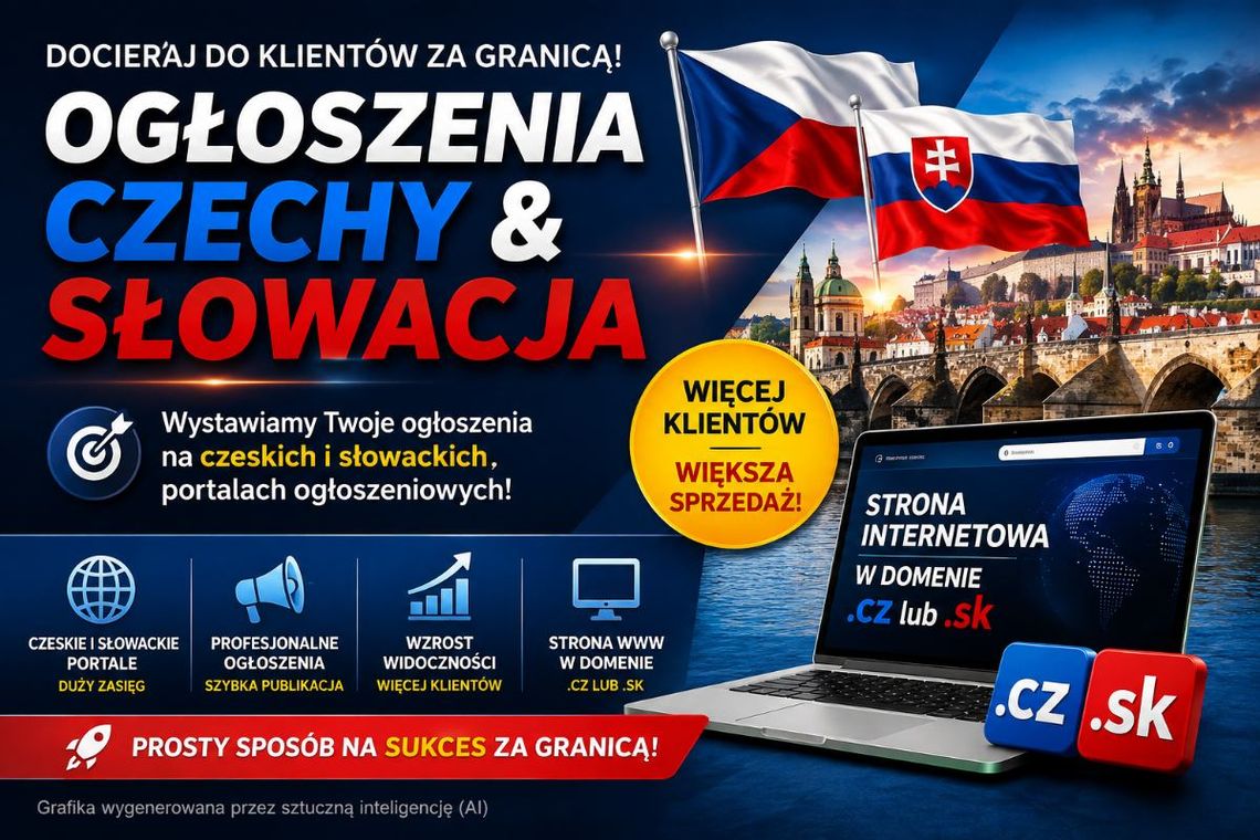 Chcesz sprzedawać za granicą? Dodaj ogłoszenie Czechy Słowacja Chcesz sprzedawać za granicą? Dodaj ogłoszenie Czechy Słowacja