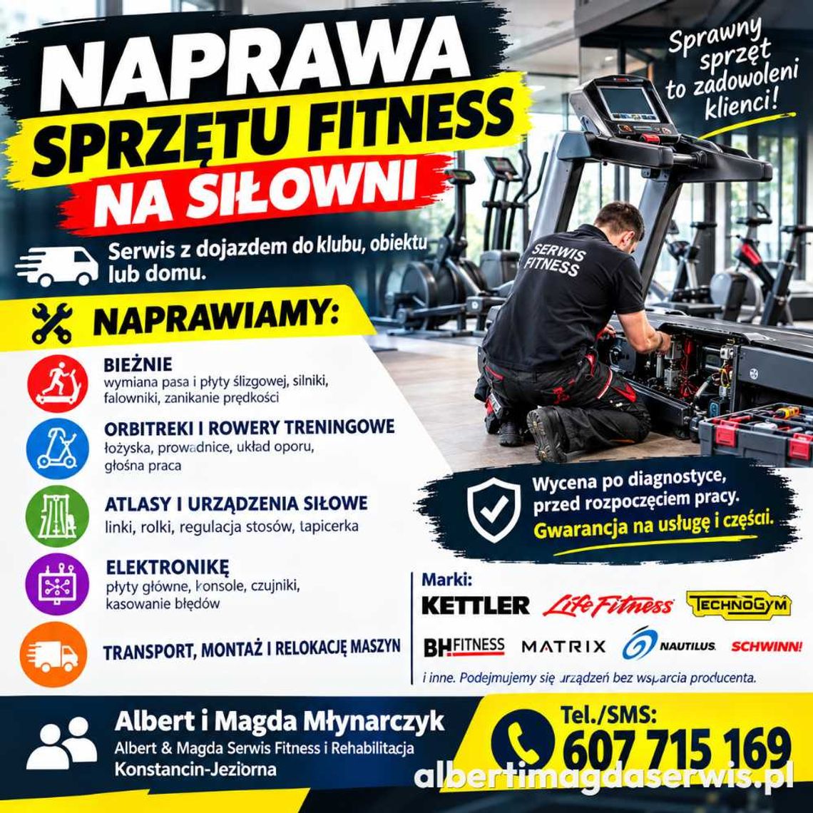 Serwis Siłowni Suwałki Sprzętu Fitness/ Rehabilitacyjnego