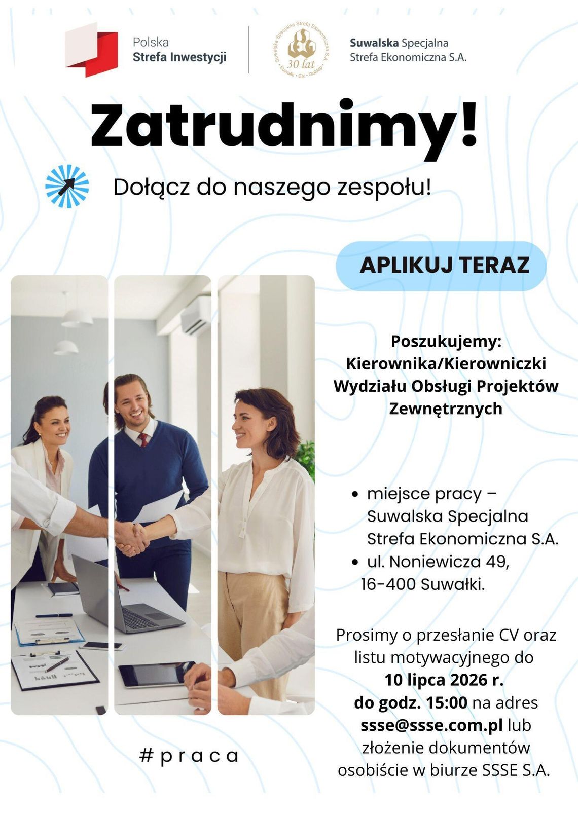 SSSE S.A. poszukuje Kierownika/Kierowniczki Wydziału Obsługi Projektów Zewnętrznych