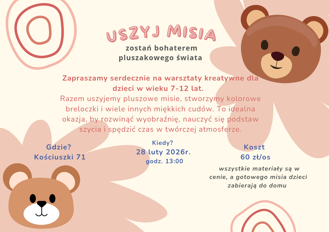 Warsztaty z szycia Misiów