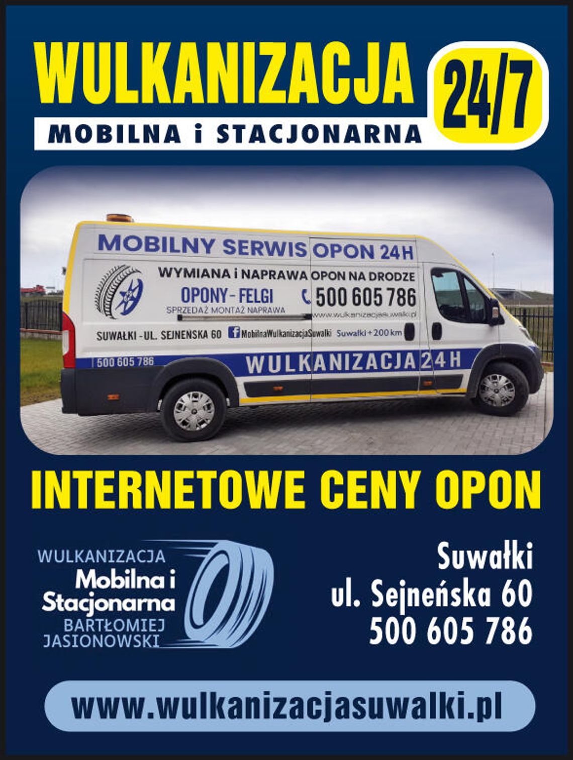 Wulkanizacja Mobilna i Stacjonarna Bartłomiej Jasionowski Wulkanizacja Mobilna i Stacjonarna Bartłomiej Jasionowski
